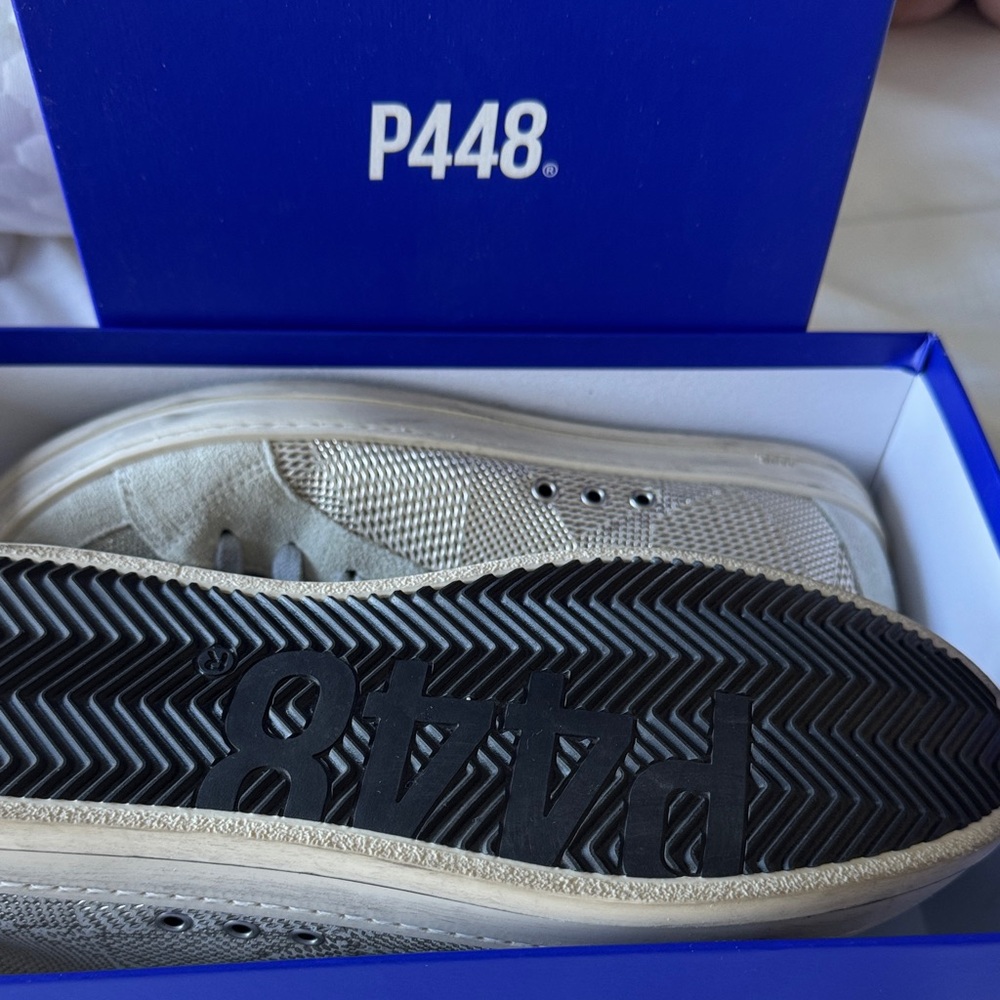 P448 Women's Beige and Black Athletic Shoes